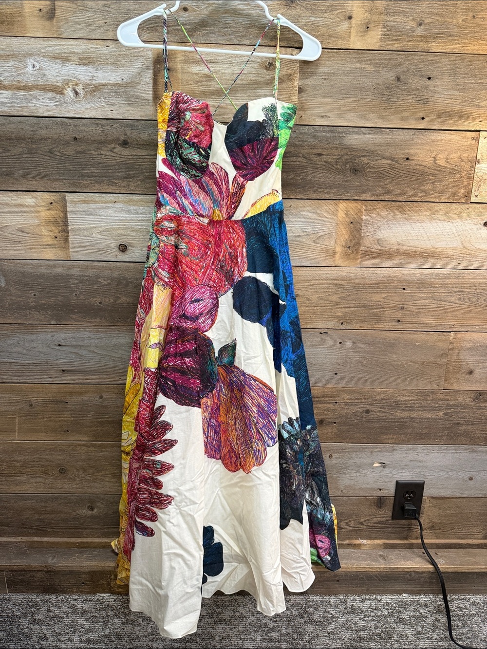 Saaksha Kinni Multicolor Floral Spaghetti-Strap Maxi Dress